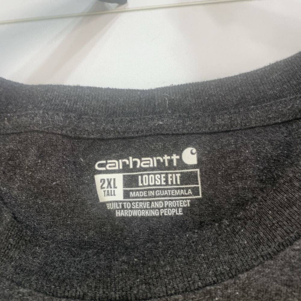 Carhartt Loose Fit Long Sleeve T-Shirt Mens 2XL Tall Gray - Picture 3 of 6